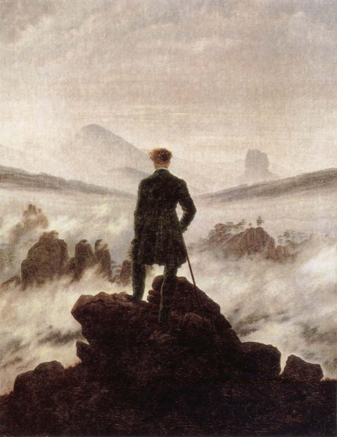 Caspar David Friedrich Wanderer Watching a sea of fog